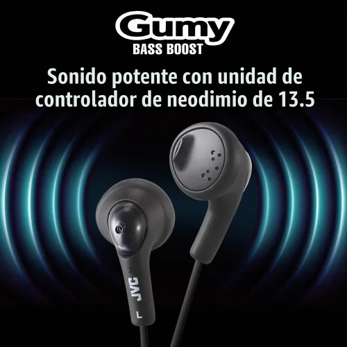 Vista 4 de JVC HAF160B Gumy Ear Bud. Audífonos intraurales color negro