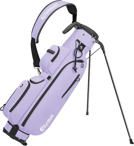 Vista 9 de Par 3 Bolsa de soporte de golf con divisor de 3 vías y cifrado 900D Gris