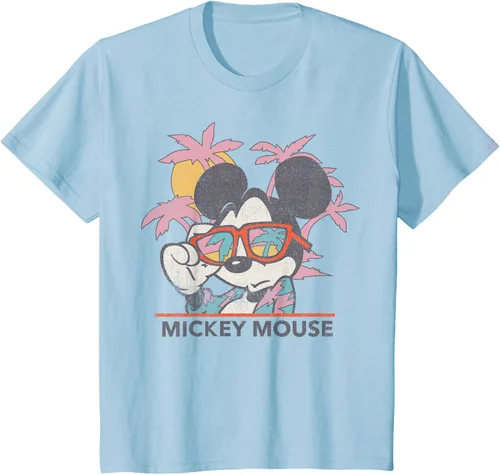 Vista 7 de Disney Mickey and Friends Mickey Mouse Tropical Retrato Camiseta S Negro