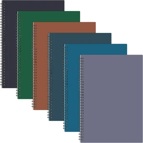 Vista 17 de Fuutreo Paquete de 6 cuadernos en espiral de 10.5 x 7.45, estético