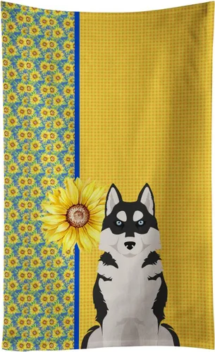 Vista 110 de Caroline's Treasures WDK5313KTWL - Toalla de cocina con diseño de girasoles de verano, color negro y tostado, Airedale Terrier, toalla de mano