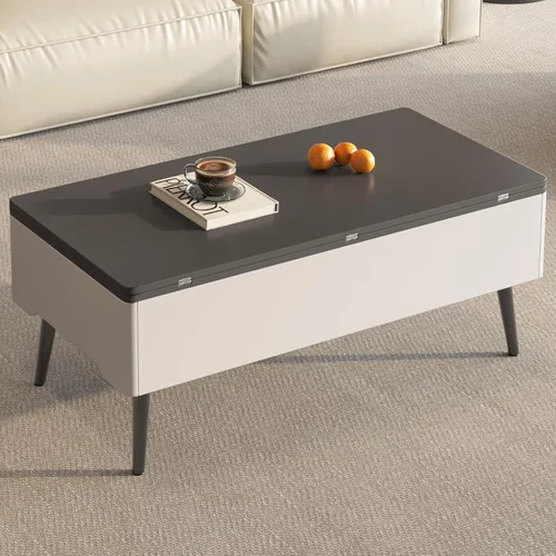 Vista 7 de HOTICKME Mesa auxiliar multifunción 3 en 1 con parte superior elevable, mesa auxiliar de 42.99 pulgadas que se convierte en mesa de comedor con 2