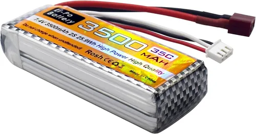 Vista 5 de 1 unids 7.4V 35C 3500mAh T Plug XT60 Plug Li Batería para WLTYOS 104001 144010 144001 124007 124016 124017 124018 124019 MJX 14301 1 1 4302 14210