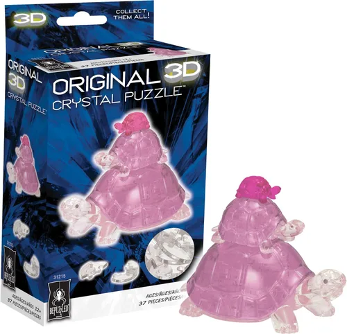 Vista 14 de Turtles - Rompecabezas de cristal 3D original estándar de BePuzzled, rompecabezas de cristal tridimensional y rompecabezas para rompecabezas