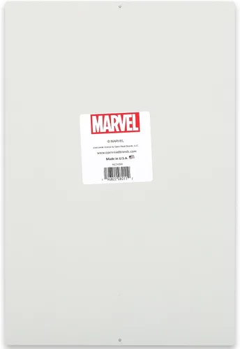 Vista 3 de Open Road Brands Marvel The Incredible Hulk - Cartel de metal con cubierta de cómic – La increíble decoración de pared de Hulk para cueva de hombre