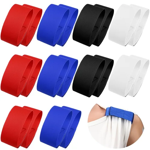 Vista 8 de Kajaia 12 pares de soportes de manga de color sólido, clips de manga deportiva, fútbol, sóftbol, para camisetas deportivas, camisetas de béisbol