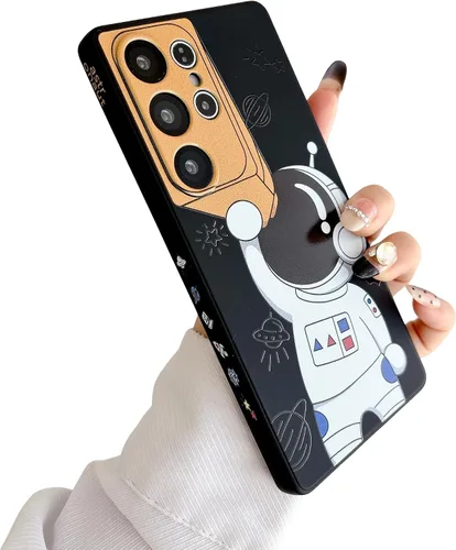 Vista 18 de Yonds Queen para Samsung Galaxy S21 Funda Linda, Cubierta de Parachoques Elegante con Diseño de Astronauta de Dibujos Animados, Espacio, Luna