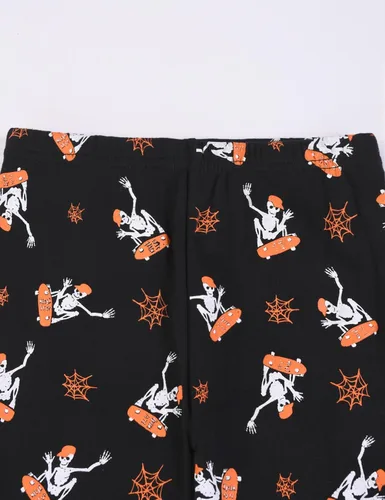 Vista 6 de Joyond Pijamas de algodón de Halloween para niños, talla 2T-14, conjunto de pijama de manga larga de 2 piezas para niños