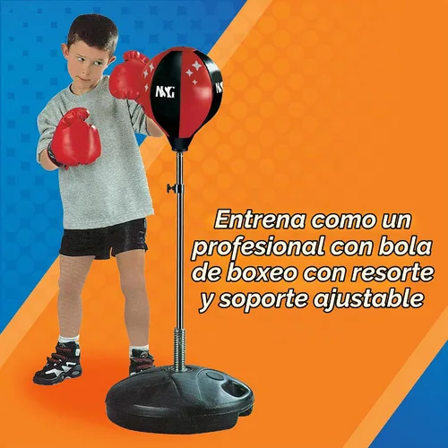 Vista 5 de NSG Juego de boxeo independiente de altura ajustable para niños