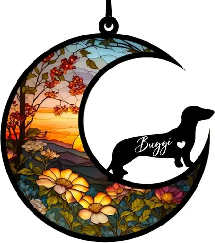 Vista 59 de Atrapasoles conmemorativos personalizados para perros Akita, nombre de perro personalizado, adorno de pérdida de perro, regalo para amantes