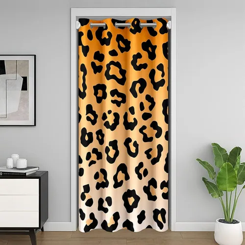 Vista 23 de Cortina de puerta de girasol para puerta, privacidad de abeja, cortina opaca para niños y niñas, cortina floral amarilla, linda cortina de puerta