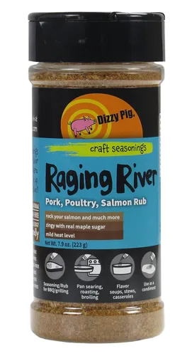 Vista 7 de Dizzy Pig Barbecue Company Raging River Salmon condimento (8 onzas, paquete de dos unidades)