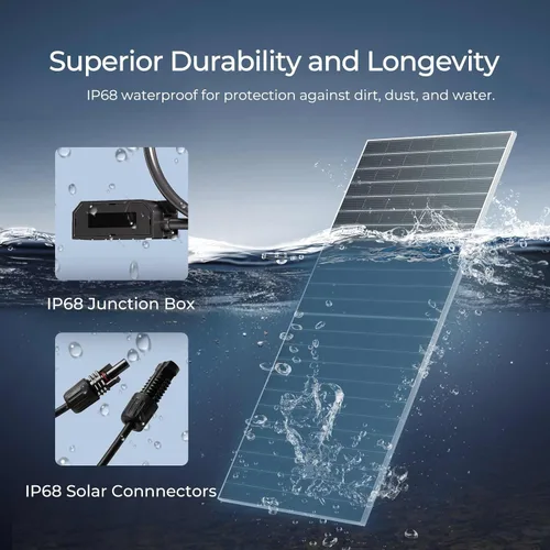 Vista 7 de Renogy Paneles Solares 1180W 12V/24V Tipo N Bifacial Panel Solar 2PCS 590W Monocristalino Aplicación Dentro/Fuera de la Red Más de 1000 Vatios Panel