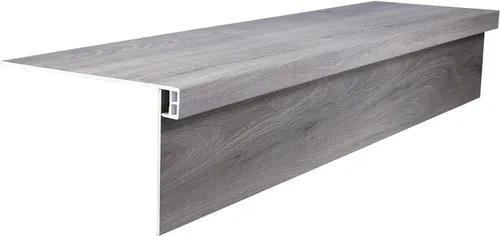 Vista 10 de Lucida Surfaces Combo de peldaños y contrahuellas de vinilo de lujo Cubierta de peldaños para escaleras con aspecto de madera y contrahuellas