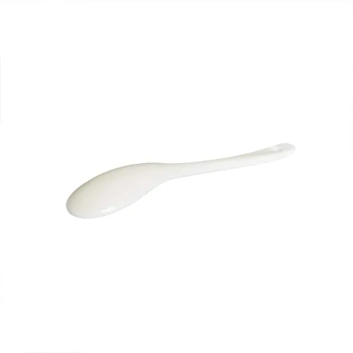 Vista 2 de Cucharas de huevo de porcelana, cucharas de cerámica, 5 pulgadas, café, postre, yogur, té lechoso, 12 uds