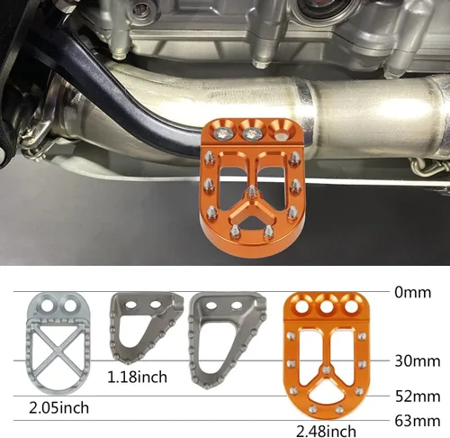 Vista 3 de Para KTM 790 Adventure R S 2018-2022 890 Adv - Palanca de freno de pie trasero ajustable para motocicleta, almohadilla de clavija, placa de Negro