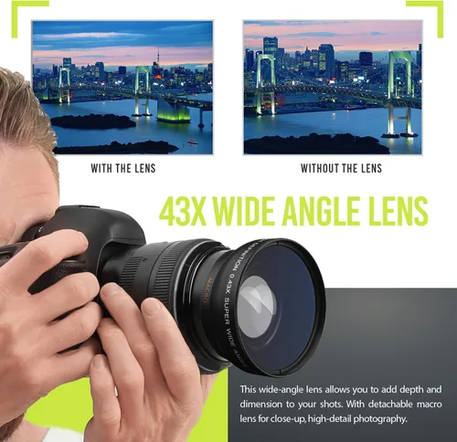 Vista 4 de Kit de lentes Ultra Deluxe para EOS M6 II, EOS M50 II, EOS M200 con lente de 0.591-1.772 in, EOS R10, EOS R50, EOS R100 con 0.709-1.772 in, Fuji