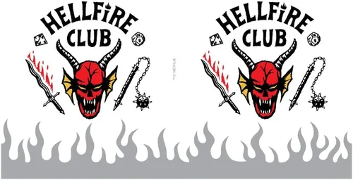 Vista 4 de Netflix Stranger Things Hellfire Logo Flame - Botella de acero inoxidable, 17 onzas, multicolor