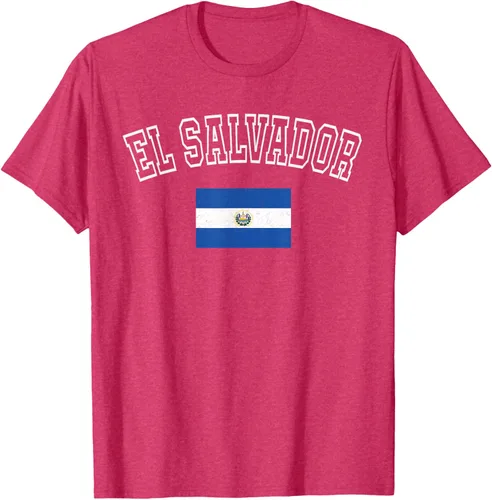 Vista 31 de Camiseta vintage con diseño de la bandera de El Salvador