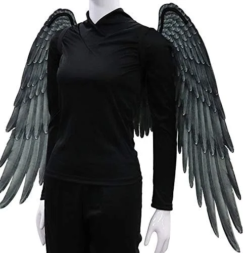 Vista 5 de Disfraz de alas de ángel 3D con correas elásticas para fiesta de Halloween accesorio para cosplay de Mardi Gras