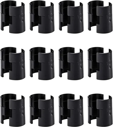 Vista 8 de 8 clips de alambre de metal para estantería de poste de 1 pulgada, 4 pares de reemplazos de plástico