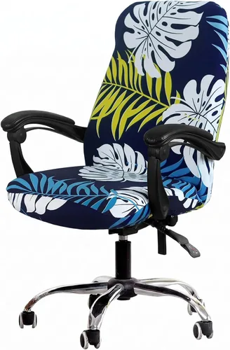 Vista 18 de WOMACO Fundas para Silla de Oficina Estampadas, Funda Elástica para Silla de Computadora Funda Universal para Silla de Jefe Estilo Simplismo Moderno