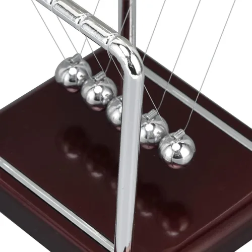 Vista 7 de Péndulo Newtons, bola clásica de equilibrio Newton, bola educativa de ciencia de física, bola oscilante, de metal, movimiento perpetuo, adorno
