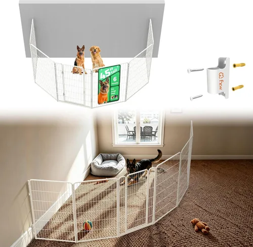 Vista 72 de FXW Homeplus Unleashed Corral para Perros de Interior - Juego Sin Estrés y Seguro, Resistente de 24 Pulgadas con 6 Paneles para Cachorros y Perros