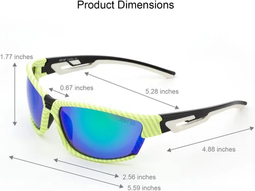 Vista 4 de Gafas de sol deportivas polarizadas para béisbol, correr, ciclismo, pesca, golf