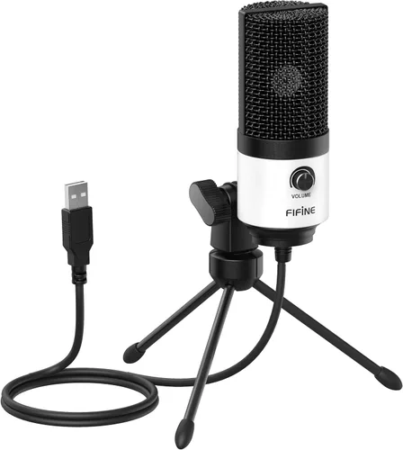 Vista 13 de FIFINE Micrófono USB, Micrófono de condensador de metal para grabar en MAC OS, Windows, Micrófono cardioide para laptop para grabar voces