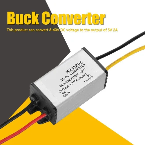 Vista 4 de Step Down Power GYVRM-K241205 5A DC-DC Convertidor 24V a 12V Módulo de convertidor de energía