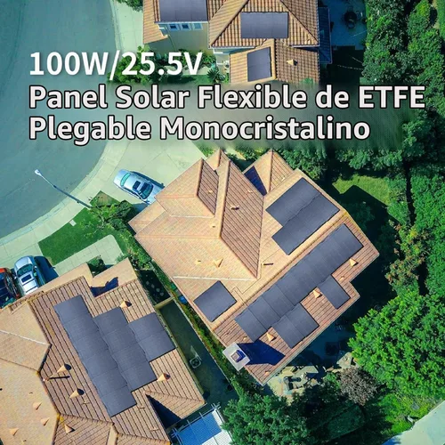 Vista 9 de ALLPOWERS SF100 100W Panel solar flexible ultra fino 0.118 in flexible cargador solar monocristalino con 25% de eficiencia IP68 impermeable para RV