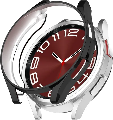 Vista 2 de Funda compatible con Samsung Galaxy Watch 6 Classic de 1.693 in 2023, suave TPU chapado en todo el contorno, a prueba de arañazos, funda protectora