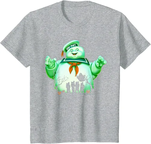 Vista 5 de Ghostbusters Marshmallow Man Group Shot Silhouette Camiseta Negro