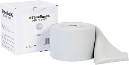 Vista 13 de THERABAND Banda de resistencia, rollo de 50 yardas, banda elástica de látex para ejercicio, estiramiento, terapia física, yoga, pilates
