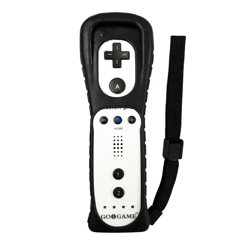 Vista 4 de Jadebones 2X Black Silicone Skin Case Cover with Wrist Strap for Wii Remote Controller