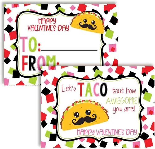 Vista 21 de AmandaCreation - Tarjetas para el día de San Valentín con chispas de chocolate con chispas de chocolate para regalar a amigos y compañeros de clase