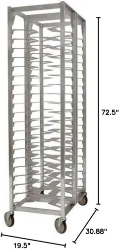 Vista 2 de LPZ3016-DB 40 - Estantes dobles para pizza profunda, 44; 72.5 x 19.5 x 30.88 pulgadas.
