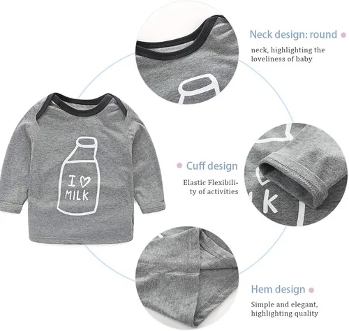 Vista 3 de Yilaku Baby Girl Clothes Baby Layette Set Newborn Baby Girl Gift Newborn Outfits for 3-24 Months
