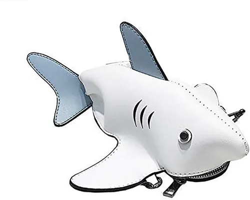 Vista 6 de QZUnique Bolso de hombro de tiburón de dinosaurio para mujer, diseño de animales 3D, con cremallera, bolso cruzado tipo mensajero para niña