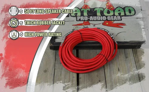 Vista 7 de Fat Toad Cable de altavoz macho de 50 pies y 1/4 pulgadas (serie Flexpro) – Cable DJ de audio de 12 AWG para equipo PA, AMP, grabación de estudio