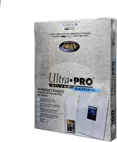 Vista 2 de Ultra Pro, 9 páginas de bolsillo serie Silver para tarjetas tamaño estándar, Azul, Estándar