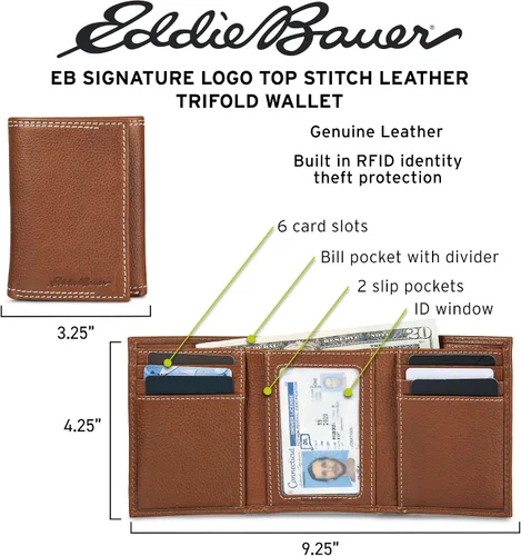 Vista 5 de Cartera Trifold Signature de Eddie Bauer para Hombre