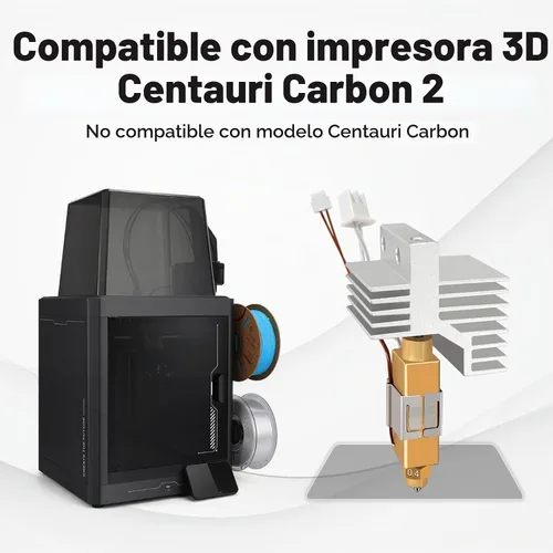 Vista 7 de 3 piezas para Centauri Carbon 2/CC2 Hotend de cerámica de 0.016 in boquilla de latón de acero endurecido, extrusora de impresora 3D, extremo