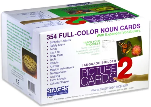 Vista 3 de Stages Learning Language Builder Picture Sustantivos Set 2 para Autismo, Aba y Preschool Educativo Vocabulario Tarjetas Flash