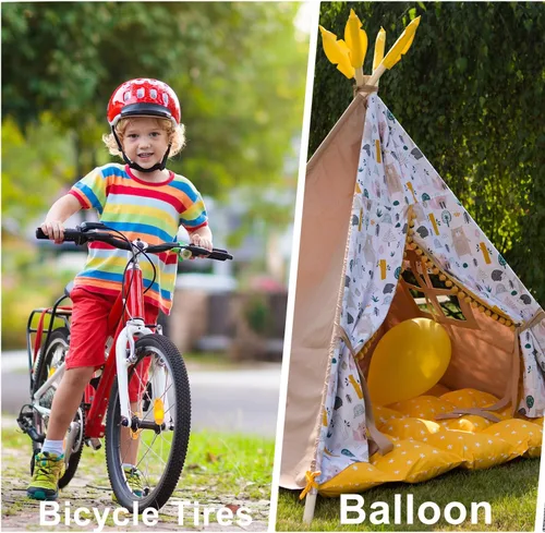 Vista 7 de GOBKO Bomba de bicicleta con manómetro, bomba de piso de bicicleta para válvulas Presta y Schrader, inflador de neumáticos de bicicleta, inflador