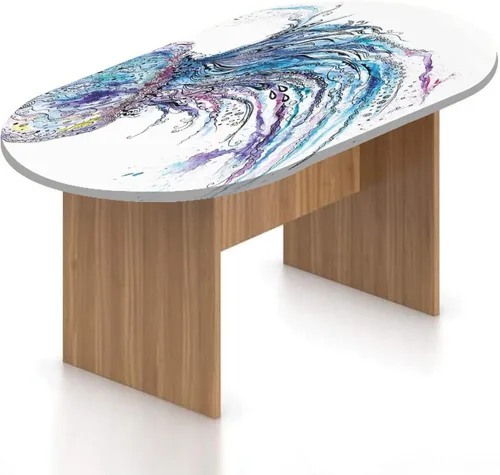 Vista 16 de Mantel ovalado ajustable, decoración de medusas, borde elástico, de poliéster, con forma de medusa, estilo bohemio, con estampado de playa, se
