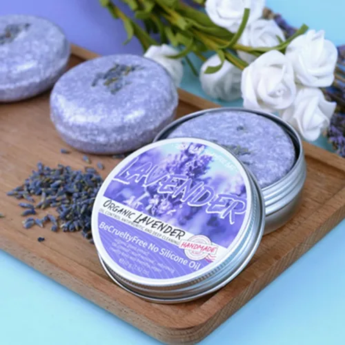 Vista 8 de Barra de champú de lavanda para el cabello, jabón de champú de lavanda, limpieza profunda para prevenir la pérdida de cabello, barra de champú