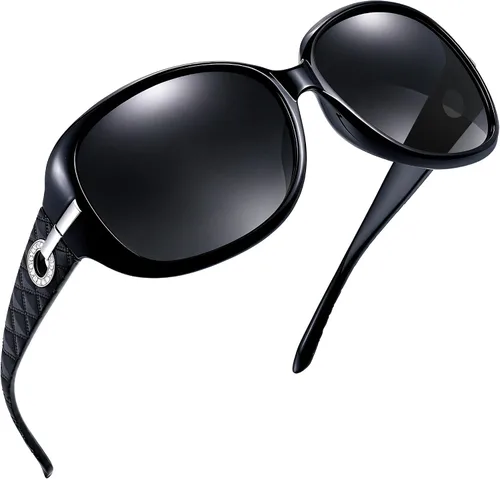 Vista 42 de Joopin Oversized Rectangle Sunglasses UV400 Protection Shades for Women Negro
