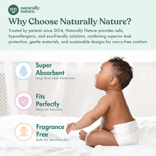 Vista 2 de Naturally Nature Almohadillas elevadoras de pañales con protección contra fugas durante la noche, para mojadores pesados, forros de pañales